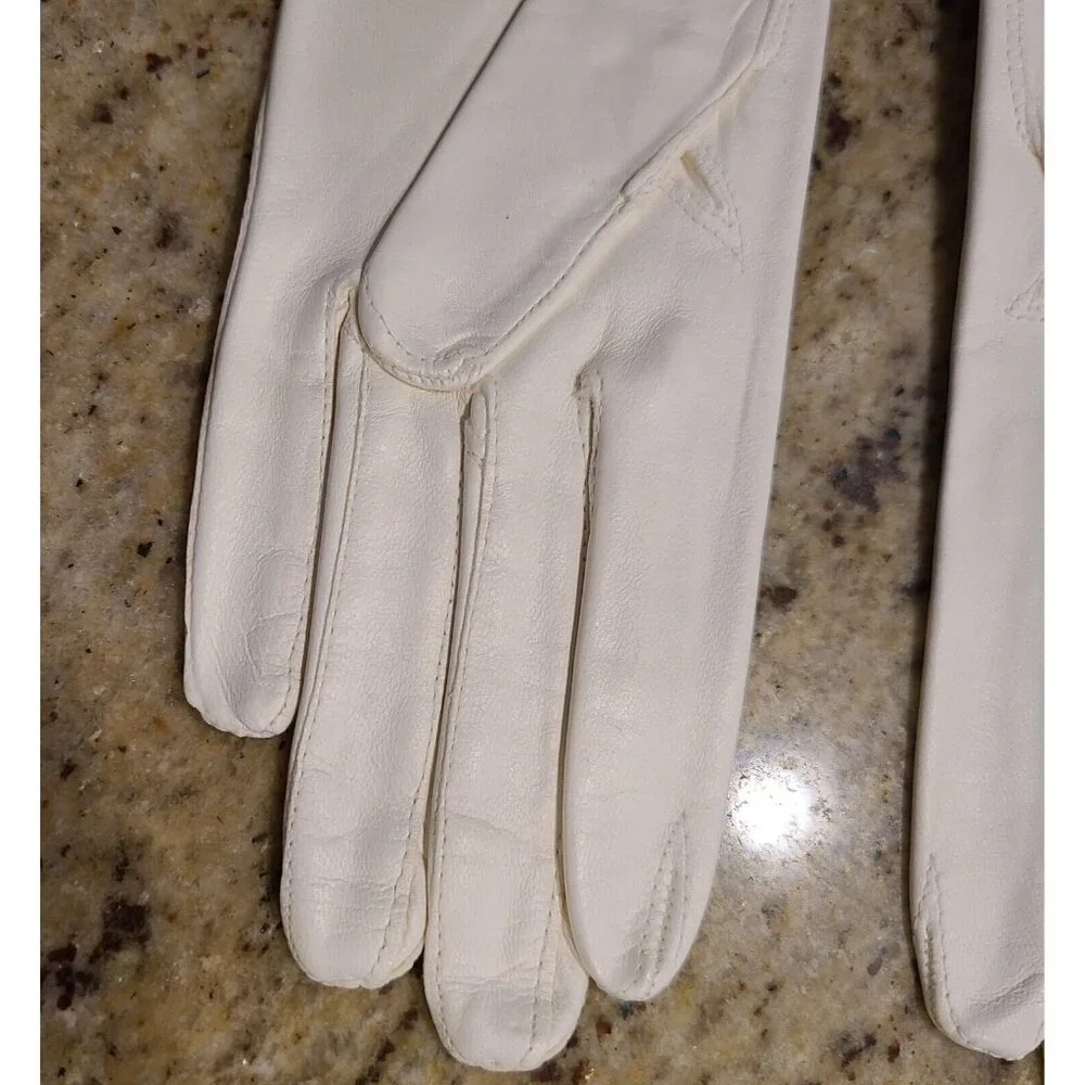 New? Vtg Size S 6.5 White Soft Leather Formal 8.5